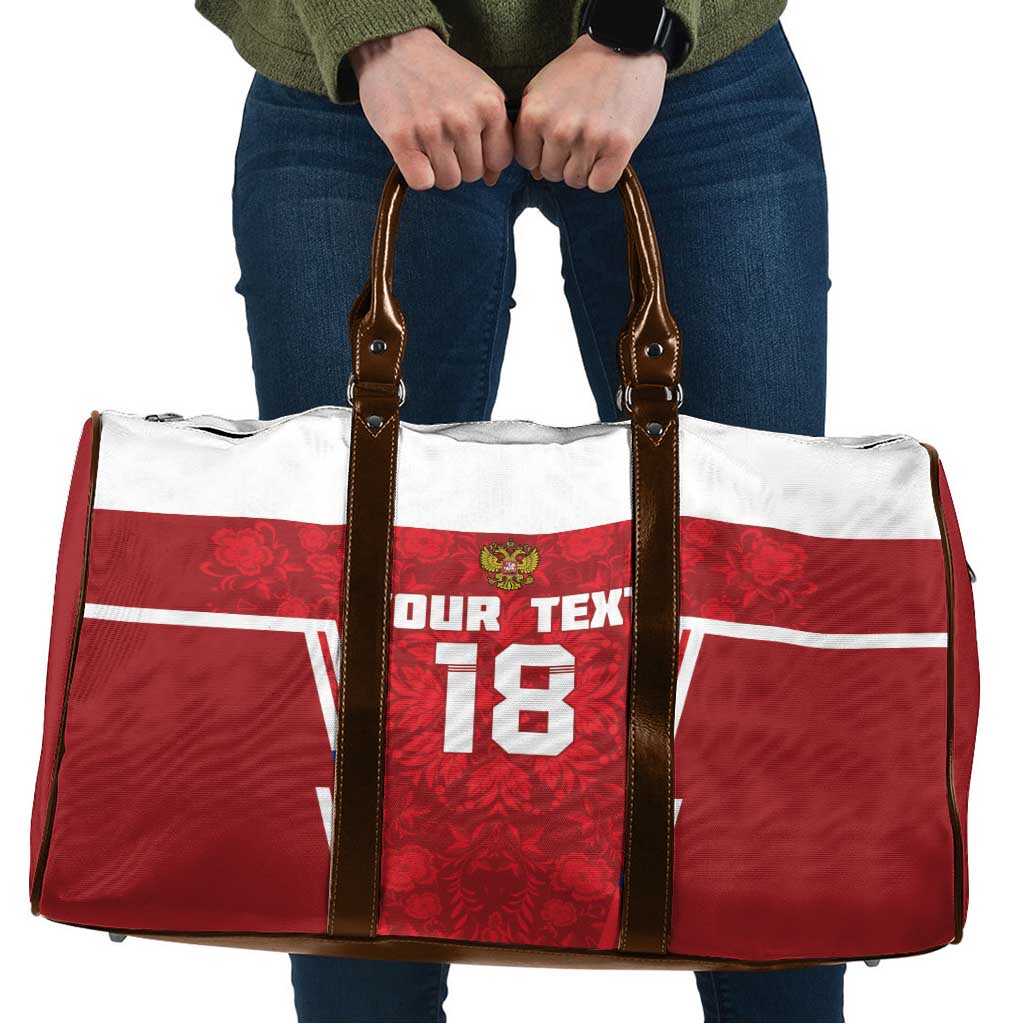 Custom Russia Football Travel Bag Red Eagle Spirit - Wonder Print Shop