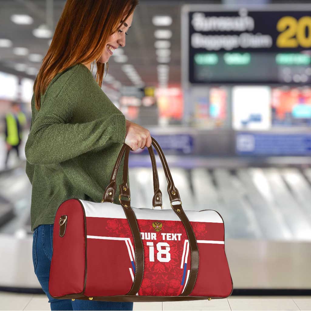 Custom Russia Football Travel Bag Red Eagle Spirit - Wonder Print Shop