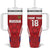 Custom Russia Football Tumbler With Handle Red Eagle Spirit - Wonder Print Shop