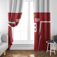Custom Russia Football Window Curtain Red Eagle Spirit - Wonder Print Shop