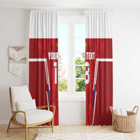 Custom Russia Football Window Curtain Red Eagle Spirit - Wonder Print Shop