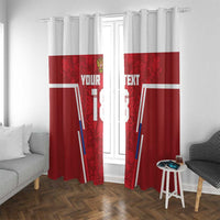 Custom Russia Football Window Curtain Red Eagle Spirit - Wonder Print Shop
