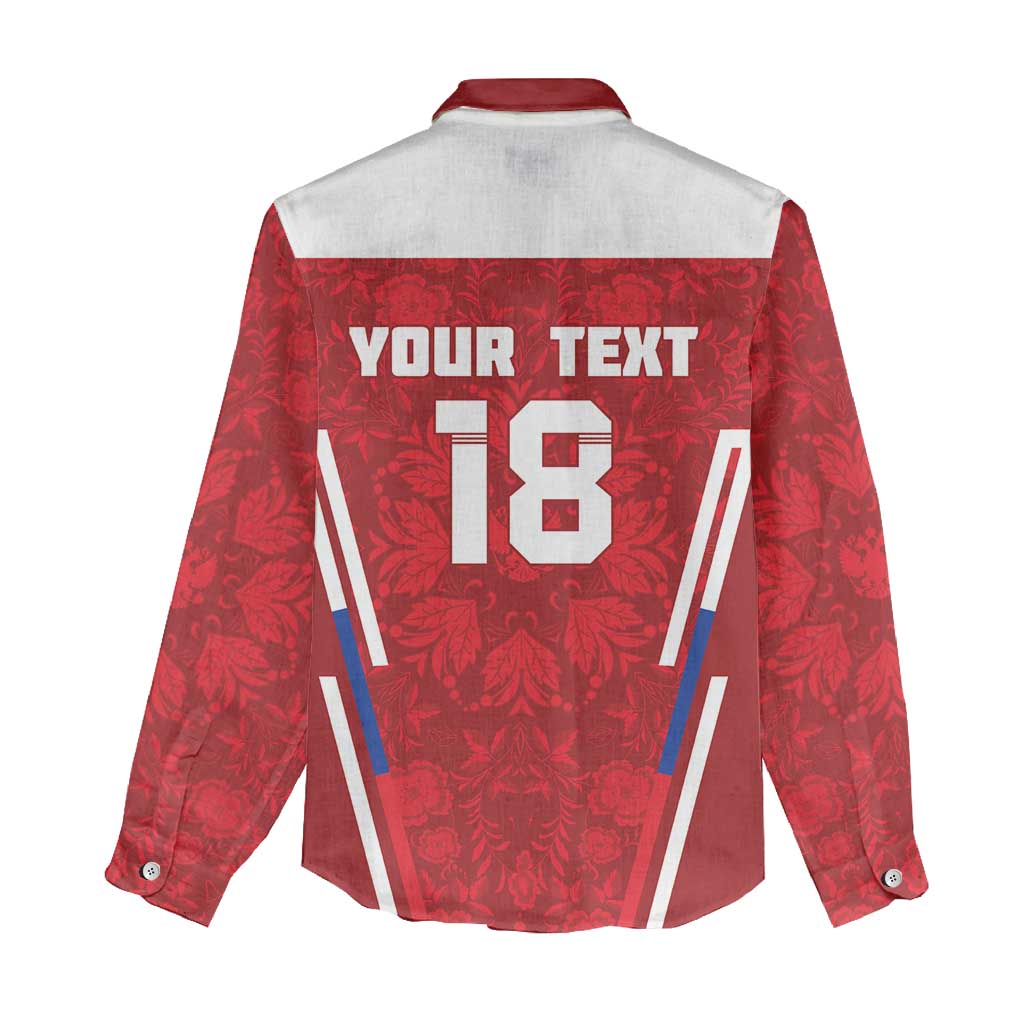 Custom Russia Football Women Casual Shirt Red Eagle Spirit - Wonder Print Shop