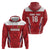 Custom Russia Football Zip Hoodie Red Eagle Spirit - Wonder Print Shop