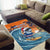 Cape Verde Christmas Area Rug Shark Surfing Holiday Beach Style - Wonder Print Shop