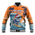 Cape Verde Christmas Baseball Jacket Shark Surfing Holiday Beach Style - Wonder Print Shop