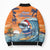 Cape Verde Christmas Bomber Puffer Jacket Shark Surfing Holiday Beach Style - Wonder Print Shop