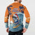 Cape Verde Christmas Button Sweatshirt Shark Surfing Holiday Beach Style - Wonder Print Shop