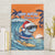 Cape Verde Christmas Canvas Wall Art Shark Surfing Holiday Beach Style - Wonder Print Shop