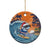 Cape Verde Christmas Ceramic Ornament Shark Surfing Holiday Beach Style - Wonder Print Shop