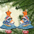 Cape Verde Christmas Ceramic Ornament Shark Surfing Holiday Beach Style - Wonder Print Shop