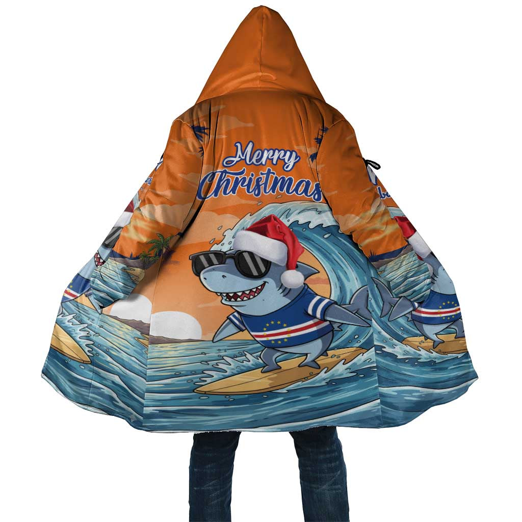 Cape Verde Christmas Cloak Shark Surfing Holiday Beach Style - Wonder Print Shop