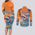 Cape Verde Christmas Couples Matching Long Sleeve Bodycon Dress and Long Sleeve Button Shirt Shark Surfing Holiday Beach Style - Wonder Print Shop