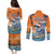 Cape Verde Christmas Couples Matching Puletasi and Long Sleeve Button Shirt Shark Surfing Holiday Beach Style - Wonder Print Shop