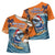 Cape Verde Christmas Cross Shoulder Shirt Shark Surfing Holiday Beach Style - Wonder Print Shop