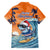 Cape Verde Christmas Family Matching Short Sleeve Bodycon Dress and Hawaiian Shirt Shark Surfing Holiday Beach Style - Wonder Print Shop
