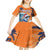 Cape Verde Christmas Kid Short Sleeve Dress Shark Surfing Holiday Beach Style - Wonder Print Shop