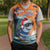 Cape Verde Christmas Knitted V-Neck Vest Shark Surfing Holiday Beach Style - Wonder Print Shop