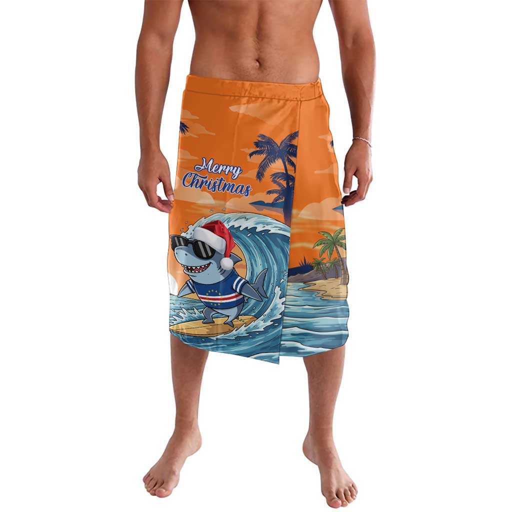 Cape Verde Christmas Lavalava Shark Surfing Holiday Beach Style - Wonder Print Shop