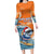 Cape Verde Christmas Long Sleeve Bodycon Dress Shark Surfing Holiday Beach Style - Wonder Print Shop