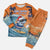 Cape Verde Christmas Pajama Set Shark Surfing Holiday Beach Style - Wonder Print Shop