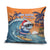 Cape Verde Christmas Pillow Cover Shark Surfing Holiday Beach Style - Wonder Print Shop