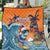 Cape Verde Christmas Quilt Shark Surfing Holiday Beach Style - Wonder Print Shop