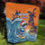 Cape Verde Christmas Quilt Shark Surfing Holiday Beach Style - Wonder Print Shop