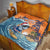 Cape Verde Christmas Quilt Shark Surfing Holiday Beach Style - Wonder Print Shop