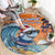 Cape Verde Christmas Round Carpet Shark Surfing Holiday Beach Style - Wonder Print Shop