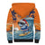Cape Verde Christmas Sherpa Hoodie Shark Surfing Holiday Beach Style - Wonder Print Shop