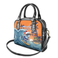 Cape Verde Christmas Shoulder Handbag Shark Surfing Holiday Beach Style - Wonder Print Shop