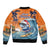 Cape Verde Christmas Sleeve Zip Bomber Jacket Shark Surfing Holiday Beach Style - Wonder Print Shop