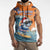 Cape Verde Christmas Sleeveless Hoodie Shark Surfing Holiday Beach Style - Wonder Print Shop