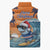 Cape Verde Christmas Sleeveless Puffer Jacket Shark Surfing Holiday Beach Style - Wonder Print Shop