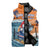 Cape Verde Christmas Sleeveless Puffer Jacket Shark Surfing Holiday Beach Style - Wonder Print Shop