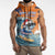 Cape Verde Christmas Sleeveless Zip Hoodie Shark Surfing Holiday Beach Style - Wonder Print Shop