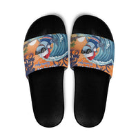 Cape Verde Christmas Slide Sandals Shark Surfing Holiday Beach Style - Wonder Print Shop