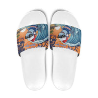 Cape Verde Christmas Slide Sandals Shark Surfing Holiday Beach Style - Wonder Print Shop