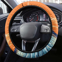 Cape Verde Christmas Steering Wheel Cover Shark Surfing Holiday Beach Style - Wonder Print Shop