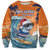 Cape Verde Christmas Sweatshirt Shark Surfing Holiday Beach Style - Wonder Print Shop