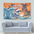 Cape Verde Christmas Tapestry Shark Surfing Holiday Beach Style - Wonder Print Shop