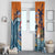 Cape Verde Christmas Window Curtain Shark Surfing Holiday Beach Style - Wonder Print Shop