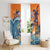 Cape Verde Christmas Window Curtain Shark Surfing Holiday Beach Style - Wonder Print Shop