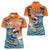 Cape Verde Christmas Women Polo Shirt Shark Surfing Holiday Beach Style - Wonder Print Shop