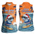 Cape Verde Christmas Women Sleeveless Polo Shirt Shark Surfing Holiday Beach Style - Wonder Print Shop
