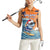 Cape Verde Christmas Women Sleeveless Polo Shirt Shark Surfing Holiday Beach Style - Wonder Print Shop