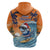 Cape Verde Christmas Zip Hoodie Shark Surfing Holiday Beach Style - Wonder Print Shop