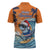 Cape Verde Christmas Zipper Polo Shirt Shark Surfing Holiday Beach Style - Wonder Print Shop