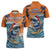 Cape Verde Christmas Zipper Polo Shirt Shark Surfing Holiday Beach Style - Wonder Print Shop